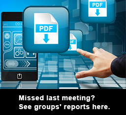 Missed last meeting? See groups' reports here.